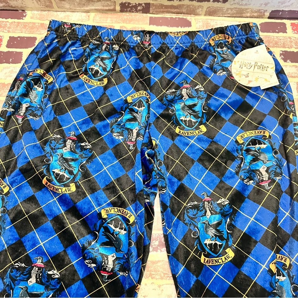 Harry Potter Men’s Pajama Bottoms - Blue and Black Pattern size XL - Picture 4 of 13